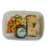 Baked Hamour With Lemon Butter Sauce 