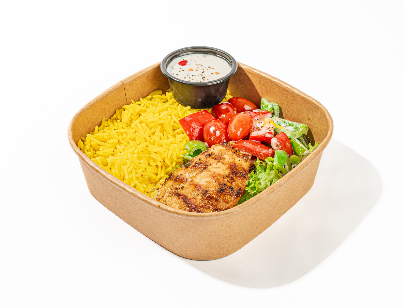 Chicken curry with vegetable rice