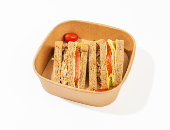 Mediterranean Hummus Toast (chopped peppers, cucumber, carrots and tomatoes