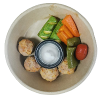 Crispy Chicken Popcorn With Vegetables