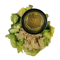 Quinoa Green Salad ( Apple Cider Vinagratte Dressing ) 