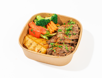 Grilled Steak with Roasted Sweet Potatoes