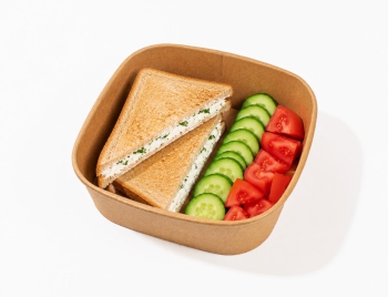 Labna & Zaatar Toast With Vegetables